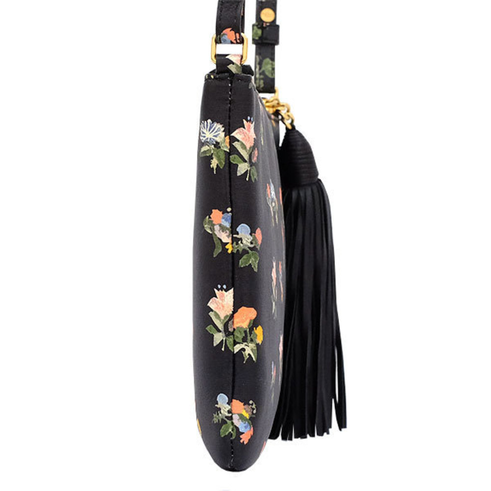 Saint Laurent Shoulder Prairie Flower Crossbody Black View 3